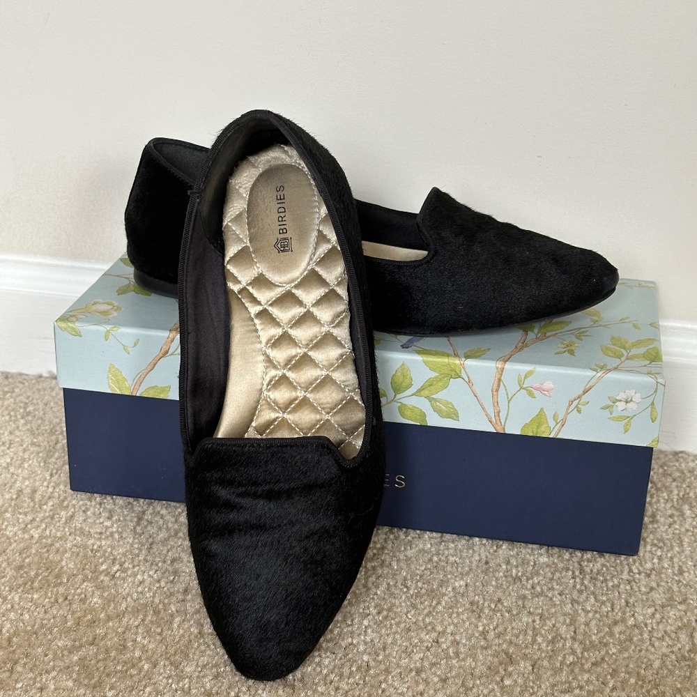 Birdies Blackbird Calf Hair Loafer Size 8